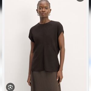 NWT EVERLANE 100% Tencel Drape Top In Butterlite